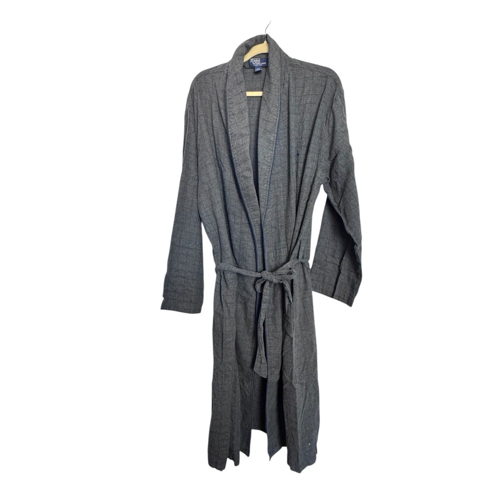 Polo Ralph Lauren Bath Robes Unisex S Gray Hotel Style Sleepwear Cozy Luxurious